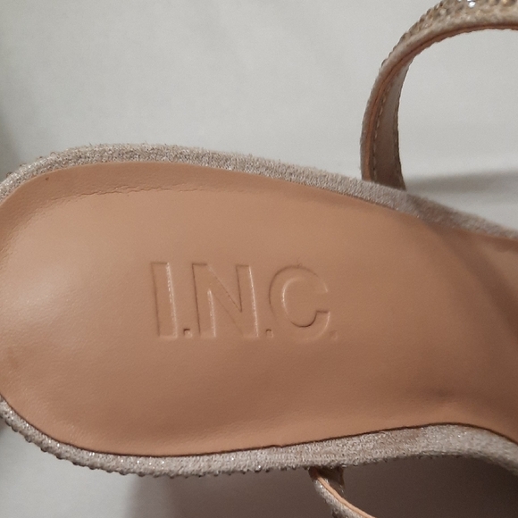 INC International Concepts Women's Sparkling Strappy Heels - Silver - Picture 2 of 7